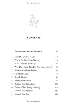 Be Good to Your Body Table of Contents