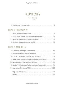 The Inspired Homeschool Table of Contents
