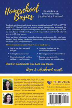 Homeschool Basics Back Cover Homeschool Basics Back Cover