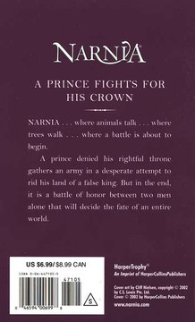 Prince Caspian Back Cover