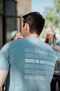 Bring Your Bible Day Blue T-Shirt Back