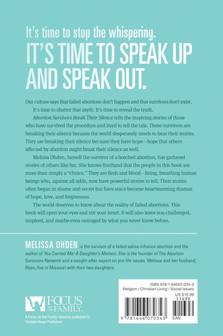 Abortion Survivors Break Their Silence Back Cover