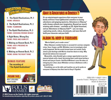 Adventures in Odyssey #76: Keep it Together Back Cover
