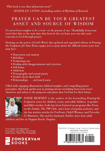 Praying the Scriptures for Your Teens Back Cover