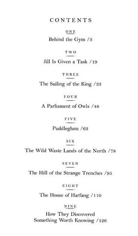 The Silver Chair Table of Contents