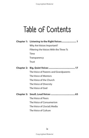 Voices Table of Contents