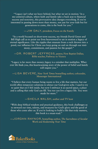 The Legacy Life Back Cover