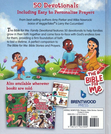 Bible Stories & Prayers Family Devotional Back Cover