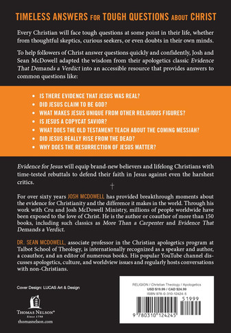Evidence for Jesus: Timeless Answers for Tough Questions about Christ