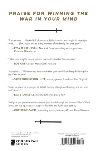 Winning the War in Your Mind Back Cover