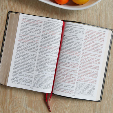 KJV Holy Bible: Cross References, Deluxe Burgundy Inside Look