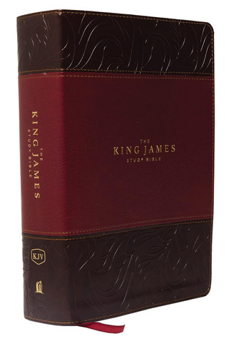 The KJV Study Bible, Imitation Leather, Burgundy, Full-Color Edition Front Cover
