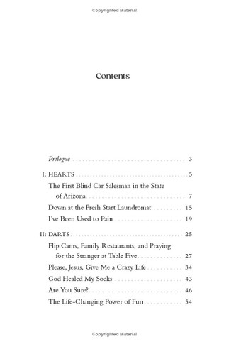 Undercover Kindness Table of Contents