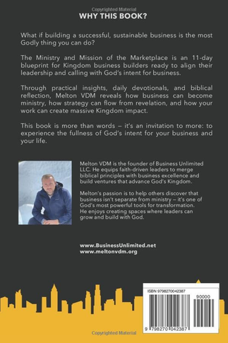 The Ministry and Mission of the Marketplace Back Cover