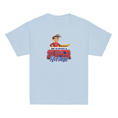 Official Average Boy Podcast “Super Average” Youth T-Shirt - Light Blue