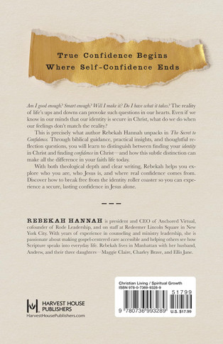 The Secret to Confidence Back Cover
