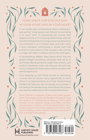 Homemaking Matters Back Cover