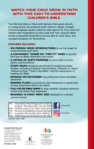 ICB, Holy Bible, Hardcover Back Cover