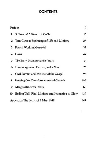 Memoirs of an Ordinary Pastor: The Life and Reflections of Tom Carson