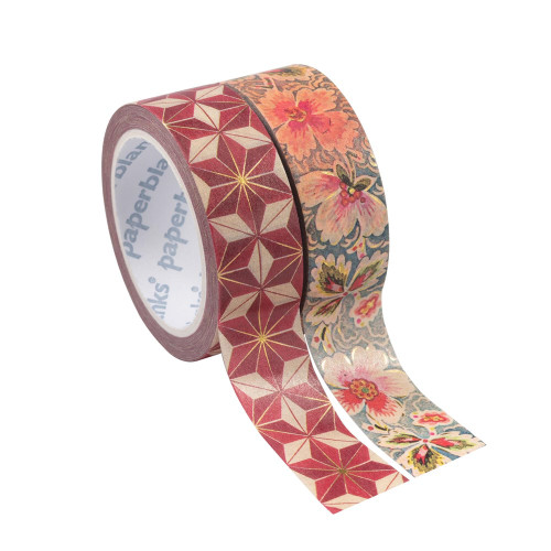 Hishi/Filigree Floral Ivory Pack of 2 Rolls of Washi Tape