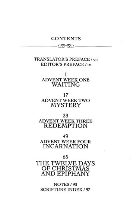 God Is in the Manger Table of Contents