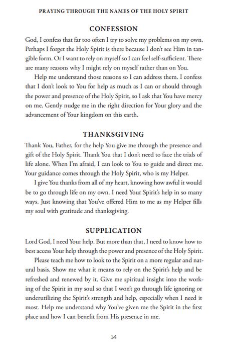 Praying Through the Names of the Holy Spirit Praying Through the Names of the Holy Spirit