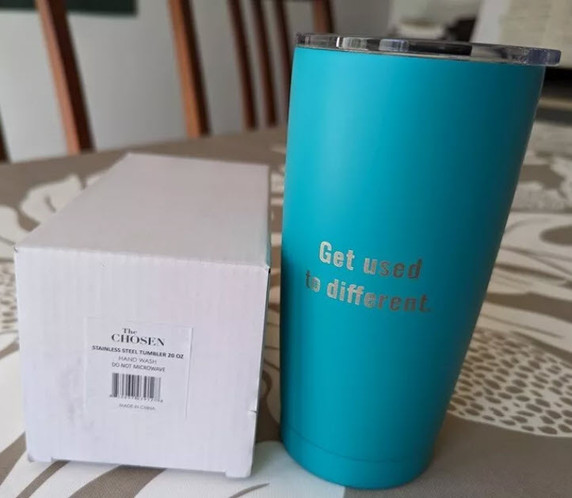 The Chosen: Get Used to Different Tumbler Teal 20 oz. The Chosen: Get Used to Different Tumbler Teal 20 oz.