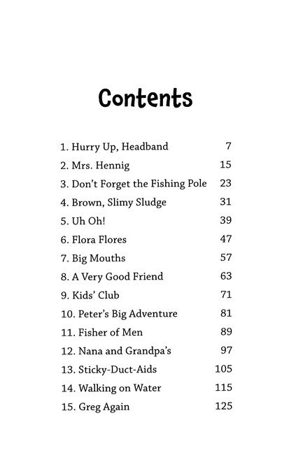 Abigail and the Big Start Over Table of Contents