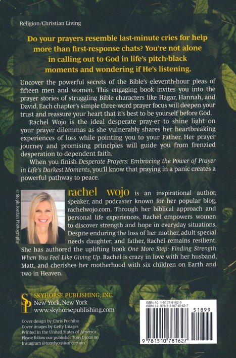 Desperate Prayers Back Cover