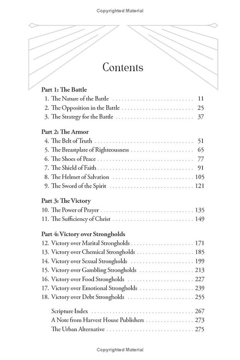 Victory in Spiritual Warfare Table of Contents