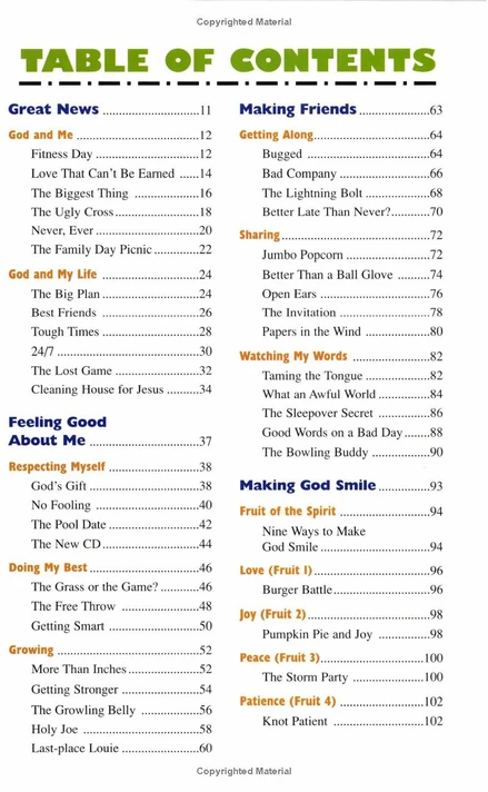 Gotta Have God Volume 2 Table of Contents