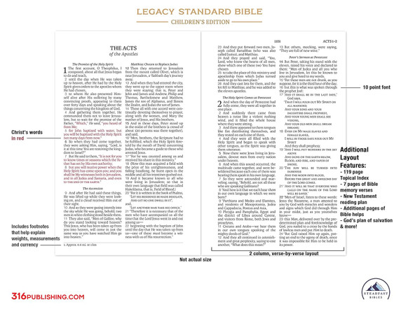 LSB Children's Bible, Sapphire Blue Features