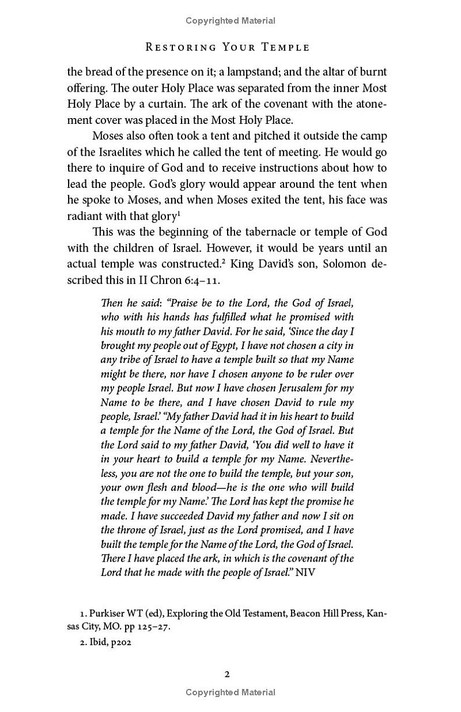 Restoring Your Temple Inside Look