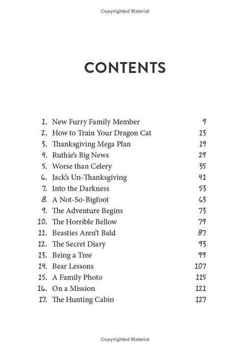 The Beastie of Brambly Bald Table of Contents
