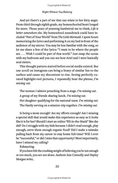 Right Where You Belong Inside Look