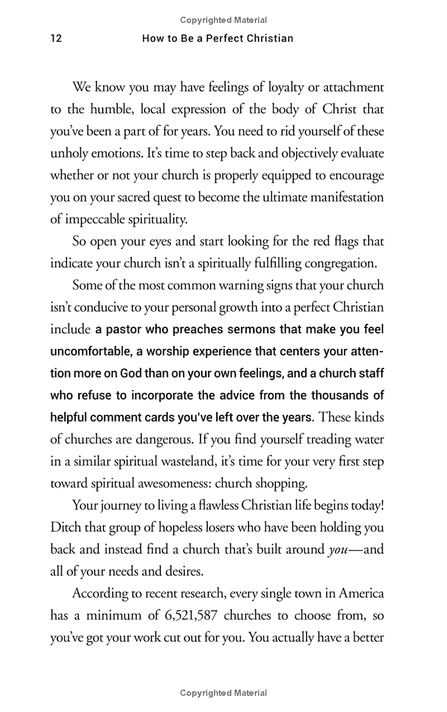 How to Be a Perfect Christian Inside Look