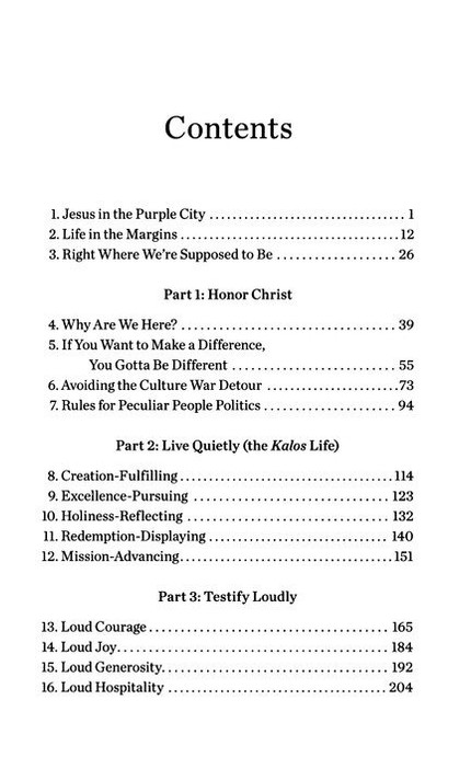 Everyday Revolutionary Table of Contents