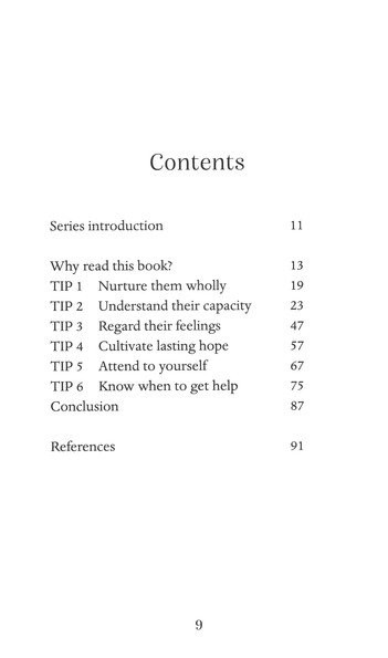 Raising Emotionally Healthy Kids Table of Contents