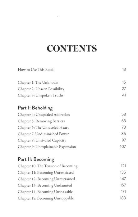 Being Fully Known Table of Contents