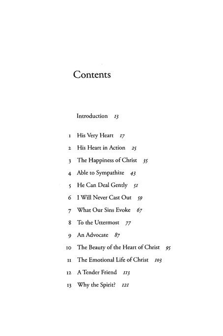 Gentle and Lowly Table of Contents