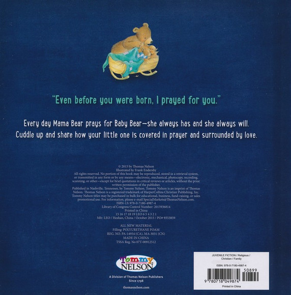 I Prayed for You Back Cover