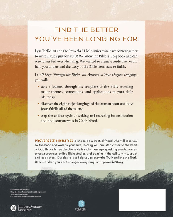 40 Days Through the Bible: The Answers to Your Deepest Longings 40 Days Through the Bible: The Answers to Your Deepest Longings