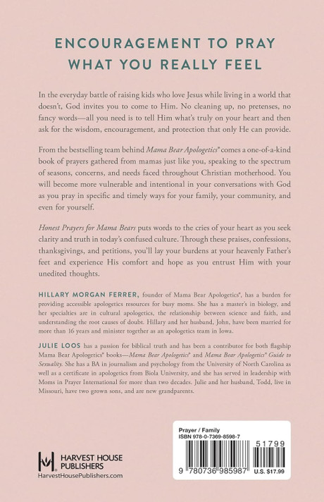 Honest Prayers for Mama Bears Back Cover
