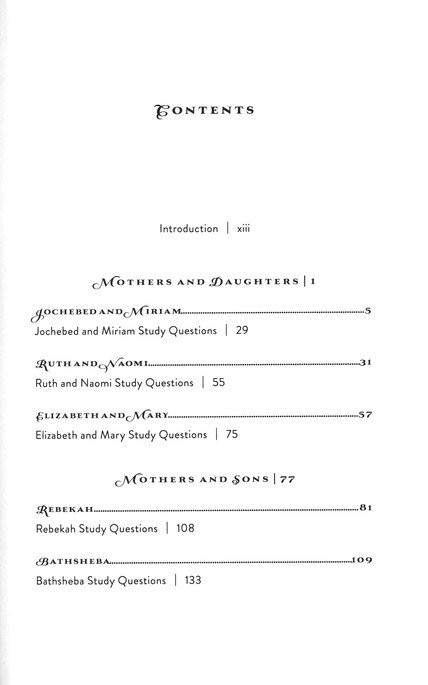 The Mothers and Daughters of the Bible Speak Table of Contents