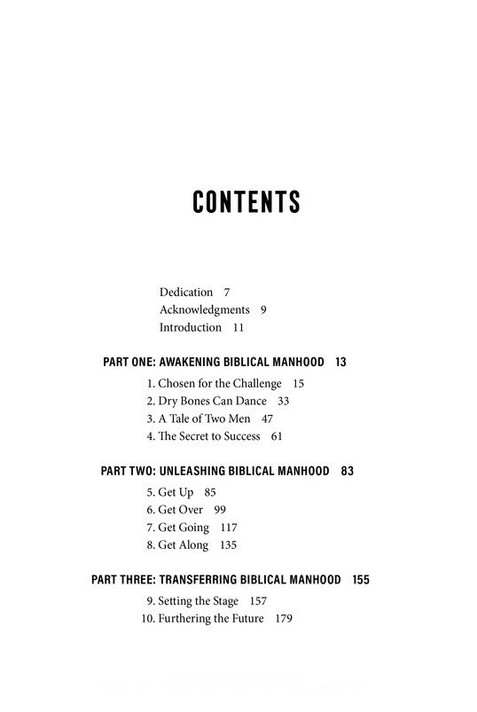 Kingdom Men Rising Table of Contents