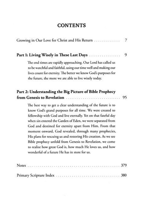 One Day Nearer Table of Content