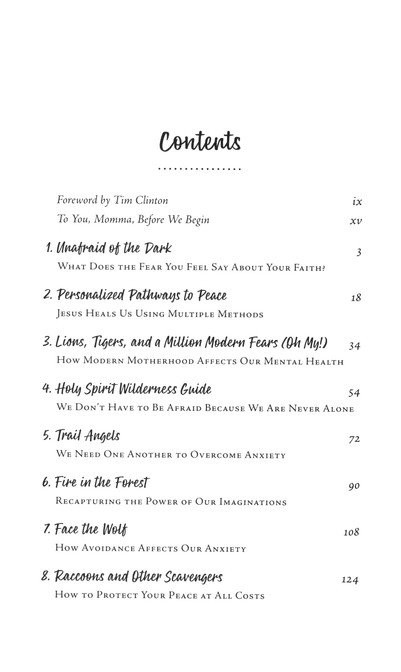 Peace Table of Contents