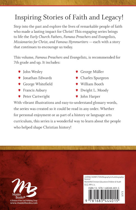 Famous Preachers and Evangelists Back Cover