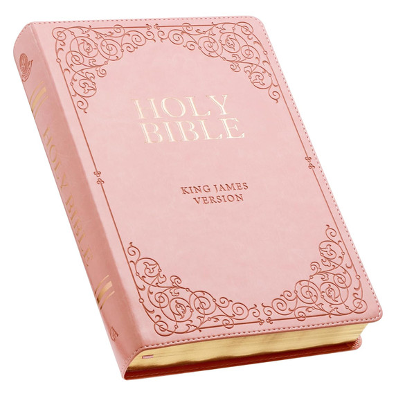 KJV Holy Bible, Faux Leather Red Letter Edition - Thumb Index & Ribbon Marker, Pink