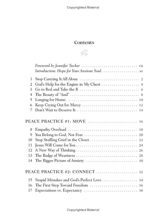 A Verse a Day for the Anxious Soul Table of Contents